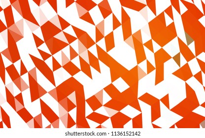 Light Orange vector polygon abstract layout. A sample with polygonal shapes. Brand new style for your business design.