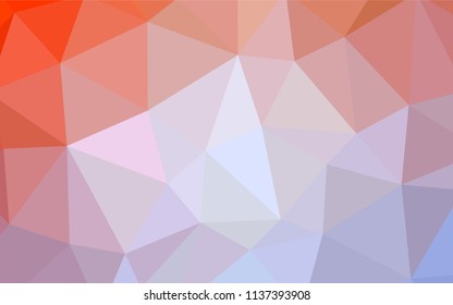 Light Orange vector polygon abstract background. Creative geometric illustration in Origami style with gradient. A completely new design for your leaflet.