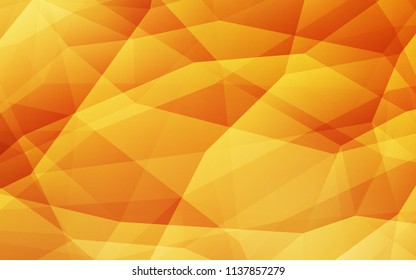 Light Orange vector polygon abstract background. Colorful illustration in polygonal style with gradient. Textured pattern for your backgrounds.