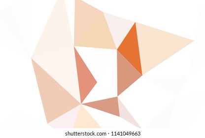 Light Orange vector polygon abstract background. Shining colorful illustration with triangles. Brand new design for your business.
