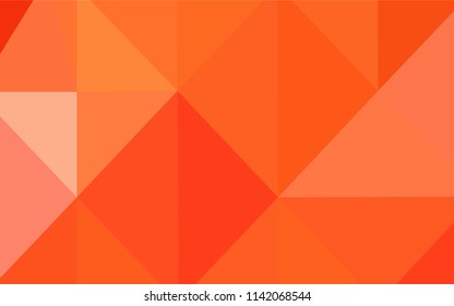 Light Orange vector polygon abstract background. Elegant bright polygonal illustration with gradient. That pattern can be used as a part of a brand book.