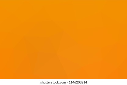 Light Orange vector polygon abstract layout. Shining illustration, which consist of triangles. Triangular pattern for your business design.