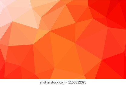 Light Orange vector polygon abstract backdrop. Polygonal abstract illustration with gradient. Brand new design for your business.