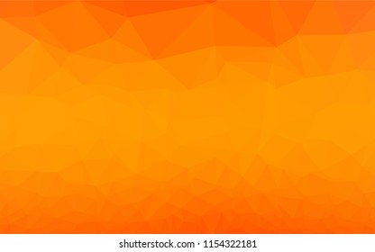 Light Orange vector polygon abstract layout. Colorful abstract illustration with gradient. The textured pattern can be used for background.