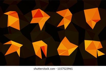 Light Orange vector polygon abstract backdrop. Brand new colored illustration in blurry style with gradient. The elegant pattern can be used as part of a brand book.