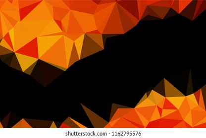 Light Orange vector polygon abstract background. Shining illustration, which consist of triangles. A new texture for your design.