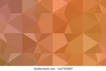 Light Orange vector polygon abstract background. Shining polygonal illustration, which consist of triangles. New template for your brand book.