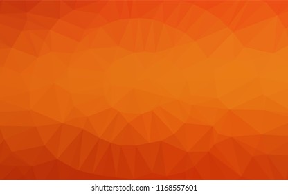 Light Orange vector polygon abstract background. A sample with polygonal shapes. The elegant pattern can be used as part of a brand book.