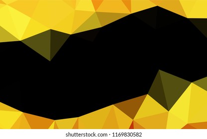 Light Orange vector polygon abstract layout. A vague abstract illustration with gradient. Triangular pattern for your business design.