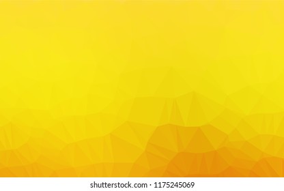 Light Orange vector polygon abstract layout. Glitter abstract illustration with an elegant design. The best triangular design for your business.