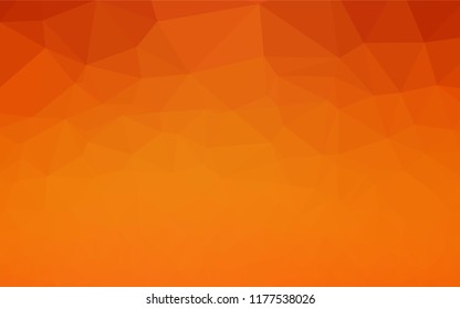Light Orange vector polygon abstract backdrop. Colorful illustration in abstract style with gradient. A completely new template for your business design.