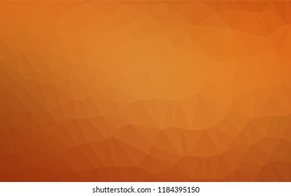 Light Orange vector polygon abstract backdrop. Glitter abstract illustration with an elegant design. A completely new template for your business design.