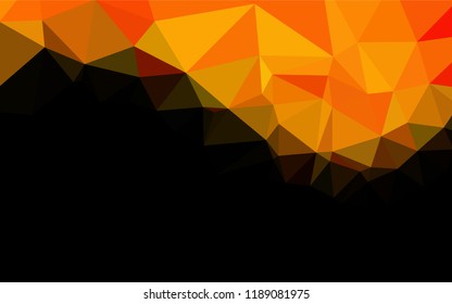 Light Orange vector polygon abstract background. Creative illustration in halftone style with gradient. A completely new template for your business design.