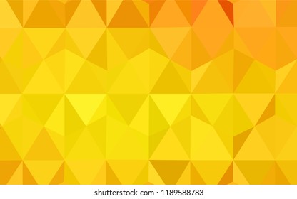 Light Orange vector polygon abstract layout. Shining colorful illustration with triangles. Triangular pattern for your design.