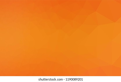 Light Orange vector polygon abstract layout. Colorful abstract illustration with gradient. Triangular pattern for your business design.