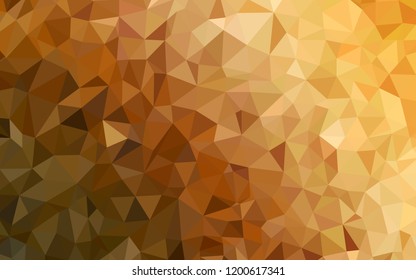 Light Orange vector polygon abstract background. Elegant bright polygonal illustration with gradient. Triangular pattern for your design.