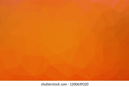 Light Orange vector polygon abstract layout. Colorful abstract illustration with gradient. The polygonal design can be used for your web site.