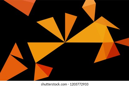 Light Orange vector polygon abstract layout. Glitter abstract illustration with an elegant design. The best triangular design for your business.