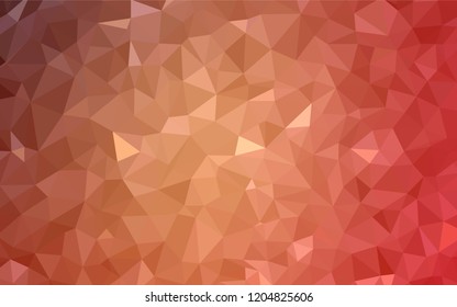Light Orange vector polygon abstract backdrop. Creative geometric illustration in Origami style with gradient. Completely new template for your banner.