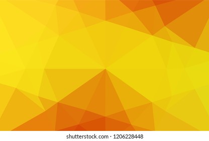 Light Orange vector polygon abstract background. Triangular geometric sample with gradient.  Triangular pattern for your business design.