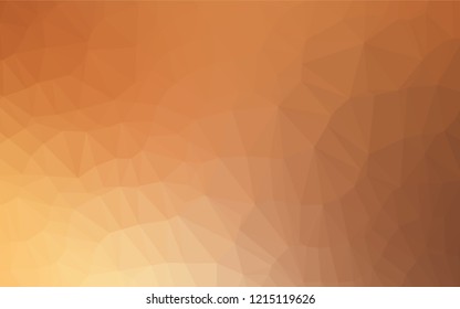 Light Orange vector polygon abstract layout. Geometric illustration in Origami style with gradient.  The completely new template can be used for your brand book.