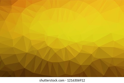 Light Orange vector polygon abstract layout. Geometric illustration in Origami style with gradient.  Brand new design for your business.