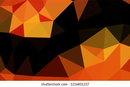 Light Orange vector polygon abstract backdrop. Shining illustration, which consist of triangles. Brand new design for your business.