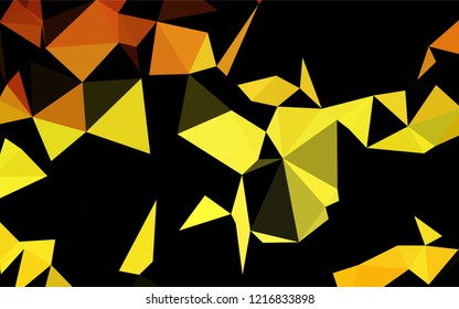 Light Orange vector polygon abstract layout. A vague abstract illustration with gradient. The polygonal design can be used for your web site.