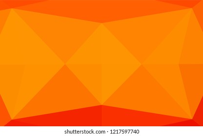 Light Orange vector polygon abstract layout. Shining colored illustration in a Brand new style. Brand new design for your business.