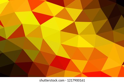 Light Orange vector polygon abstract polygon abstract. Geometric illustration in Origami style with gradient.  A new texture for your design.