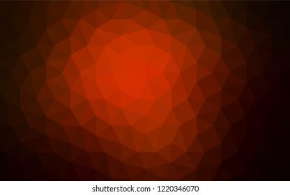 Light Orange vector polygon abstract background. Creative geometric illustration in Origami style with gradient. Textured pattern for your backgrounds.