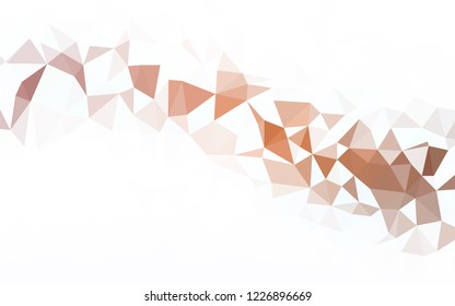 Light Orange vector polygon abstract backdrop. Creative geometric illustration in Origami style with gradient. New template for your brand book.