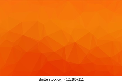 Light Orange vector polygon abstract layout. Glitter abstract illustration with an elegant design. The best triangular design for your business.