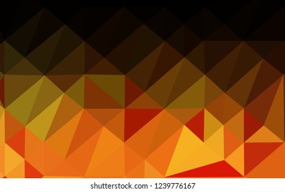 Light Orange vector polygon abstract background. Colorful illustration in abstract style with gradient. Template for a cell phone background.