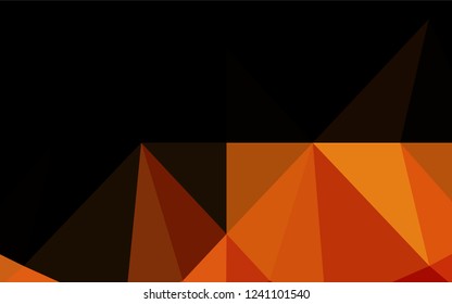 Light Orange vector polygon abstract background. Modern geometrical abstract illustration with gradient. A completely new template for your business design.