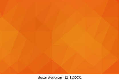 Light Orange vector polygon abstract background. A completely new color illustration in a vague style. Polygonal design for your web site.