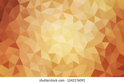 Light Orange vector polygon abstract layout. Triangular geometric sample with gradient.  New template for your brand book.
