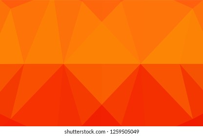 Light Orange vector polygon abstract backdrop. Glitter abstract illustration with an elegant design. Brand new style for your business design.