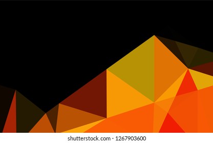 Light Orange vector polygon abstract background. Geometric illustration in Origami style with gradient.  The template can be used as a background for cell phones.