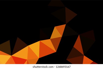 Light Orange vector polygon abstract layout. Colorful abstract illustration with gradient. A completely new design for your business.