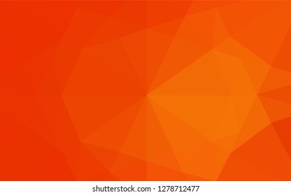 Light Orange vector polygon abstract background. Glitter abstract illustration with an elegant design. The polygonal design can be used for your web site.