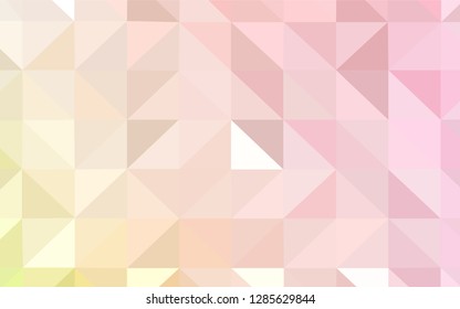 Light Orange vector polygon abstract background. Polygonal abstract illustration with gradient. Completely new template for your banner.