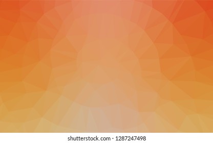 Light Orange vector polygon abstract layout. A completely new color illustration in a vague style. The polygonal design can be used for your web site.