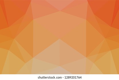 Light Orange vector polygon abstract background. Modern geometrical abstract illustration with gradient. Brand new style for your business design.