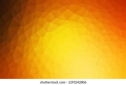 Light Orange vector polygon abstract background. A completely new color illustration in a polygonal style. A completely new design for your leaflet.