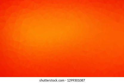 Light Orange vector polygon abstract backdrop. Shining illustration, which consist of triangles. Completely new template for your business design.