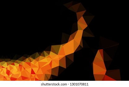 Light Orange vector polygon abstract layout. A vague abstract illustration with gradient. Completely new design for your business.