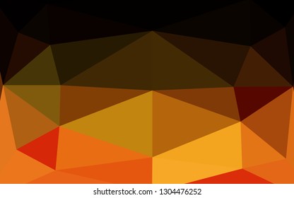 Light Orange vector polygon abstract backdrop. Colorful illustration in abstract style with gradient. Elegant pattern for a brand book.