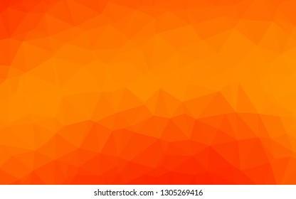 Light Orange vector polygon abstract background. Modern geometrical abstract illustration with gradient. Triangular pattern for your business design.
