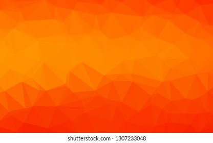 Light Orange vector polygon abstract background. A sample with polygonal shapes. Brand new style for your business design.